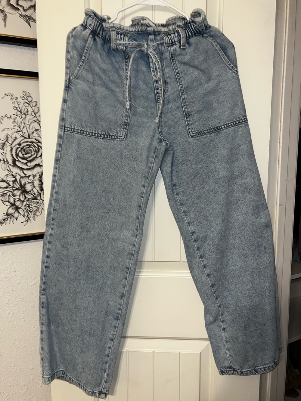 Classic Elastic-Waist women’s Jeans - Light Blue